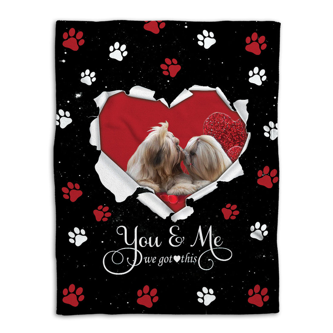 Ohaprints-Fleece-Sherpa-Blanket-Shih-Tzu-Shitzu-Dog-Lover-Love-Heart-3-Soft-Throw-Blanket-416-Fleece Blanket