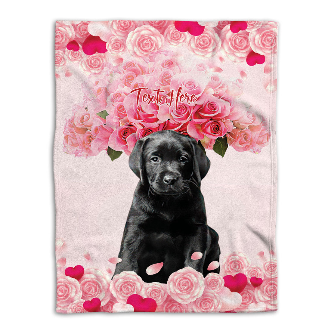 Ohaprints-Fleece-Sherpa-Blanket-Black-Labrador-Retriever-Custom-Personalized-Name-Soft-Throw-Blanket-813-Fleece Blanket