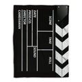 Ohaprints-Fleece-Sherpa-Blanket-Movie-Clapboard-Black-Soft-Throw-Blanket-338-Fleece Blanket