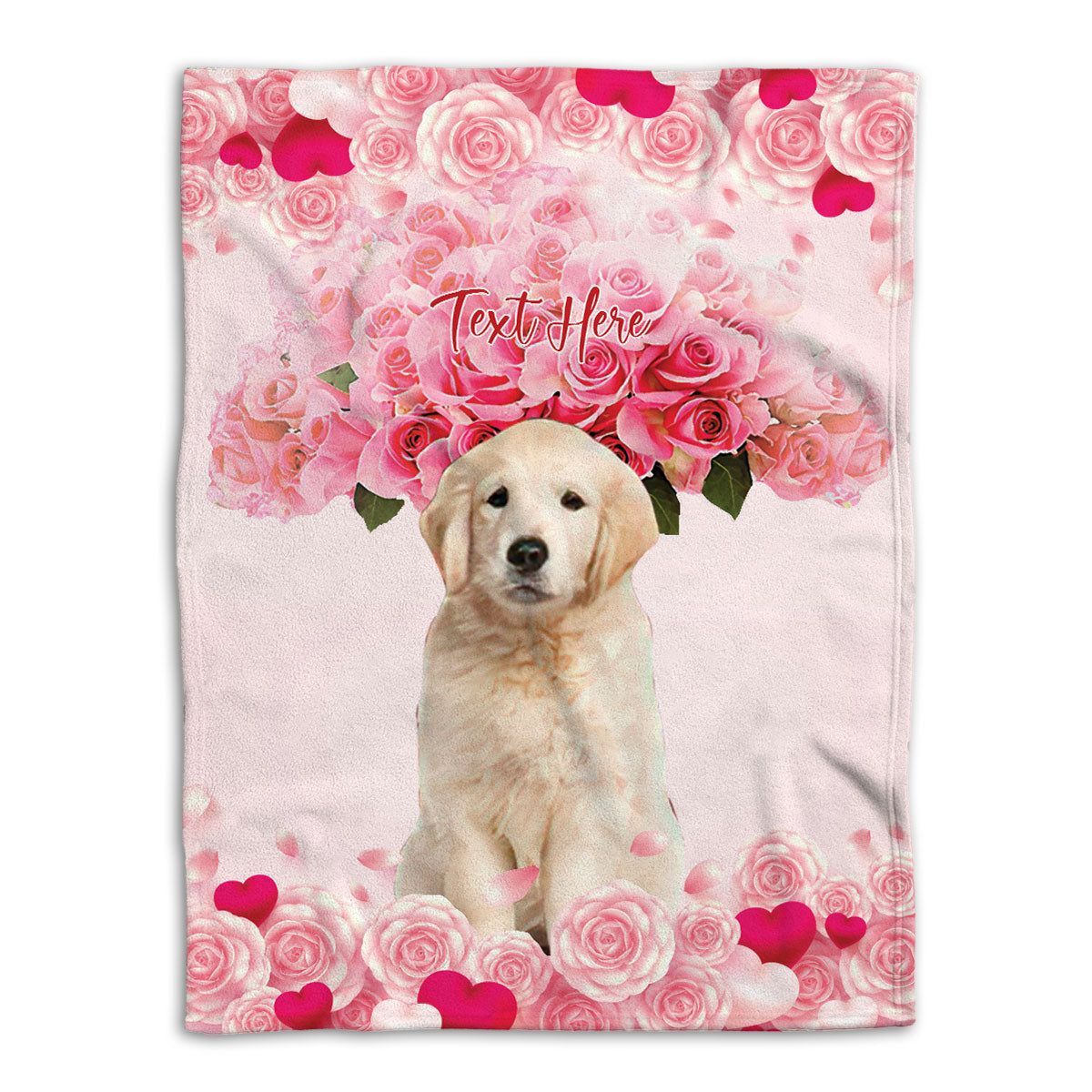 Ohaprints-Fleece-Sherpa-Blanket-Golden-Retriever-Labrador-Custom-Personalized-Name-Soft-Throw-Blanket-811-Fleece Blanket