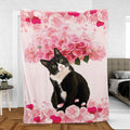 Ohaprints-Fleece-Sherpa-Blanket-Tuxedo-Cat-Cute-Pet-Cat-Lover-Heart-Soft-Throw-Blanket-354-Sherpa Blanket