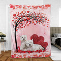 Ohaprints-Fleece-Sherpa-Blanket-West-Highland-Terrier-Westie-Dog-Lover-Hearts-Soft-Throw-Blanket-398-Sherpa Blanket