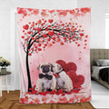 Ohaprints-Fleece-Sherpa-Blanket-Pug-Dog-Lover-Love-Heart-1-Soft-Throw-Blanket-440-Sherpa Blanket