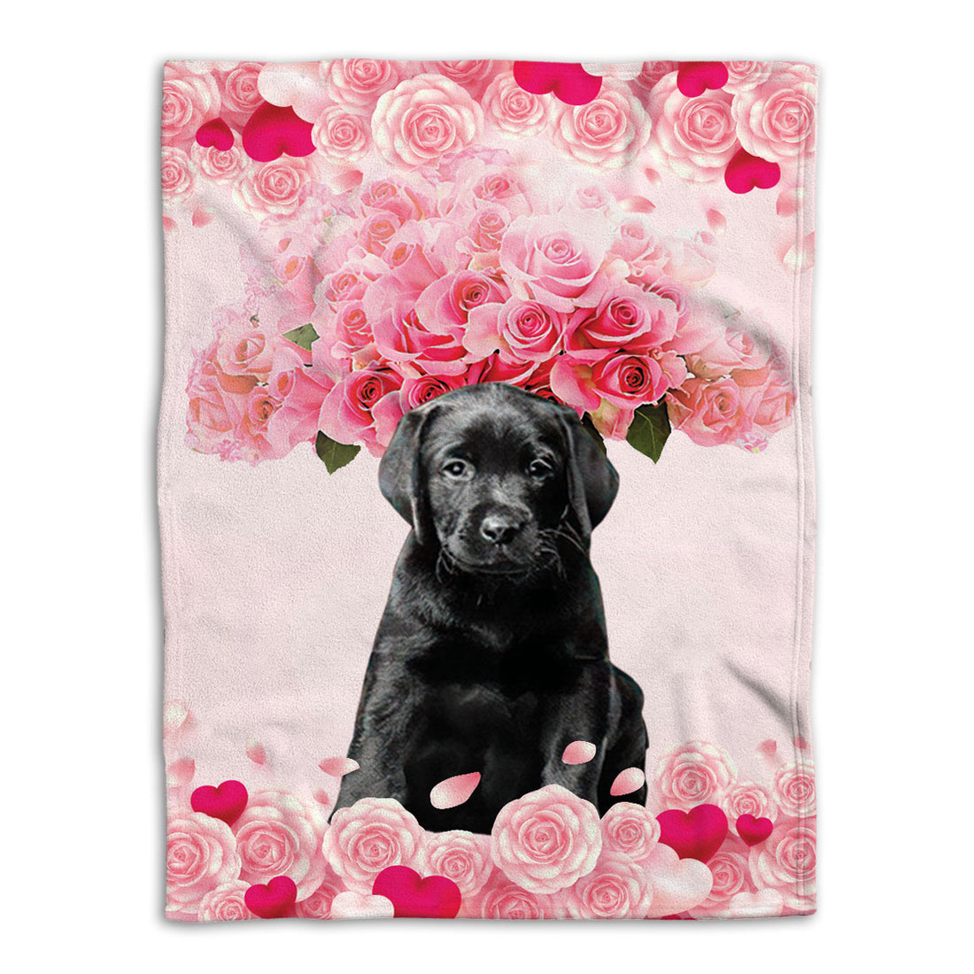 Ohaprints-Fleece-Sherpa-Blanket-Black-Labrador-Retriever-Lab-Dog-Lover-Love-Heart-Soft-Throw-Blanket-591-Fleece Blanket