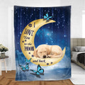 Ohaprints-Fleece-Sherpa-Blanket-Yellow-Labrador-Retriever-Lab-Dog-Lover-Love-Moon-Night-Soft-Throw-Blanket-821-Sherpa Blanket