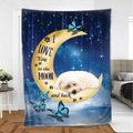 Ohaprints-Fleece-Sherpa-Blanket-Maltese-Dog-Lover-Love-Moon-Night-Soft-Throw-Blanket-421-Sherpa Blanket