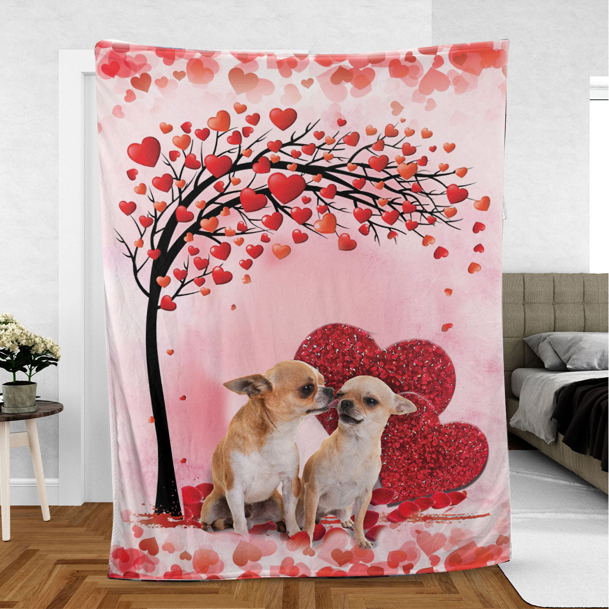 Ohaprints-Fleece-Sherpa-Blanket-Chihuahua-Dog-Lover-Love-Heart-1-Soft-Throw-Blanket-765-Sherpa Blanket