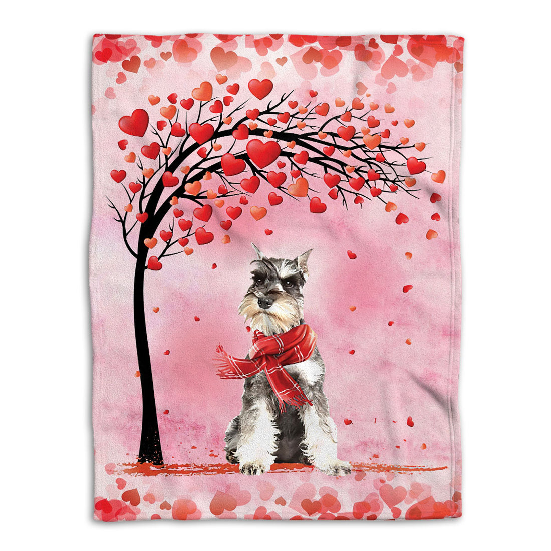 Ohaprints-Fleece-Sherpa-Blanket-Schnauzer-Dog-Lover-Love-Heart-Soft-Throw-Blanket-385-Fleece Blanket