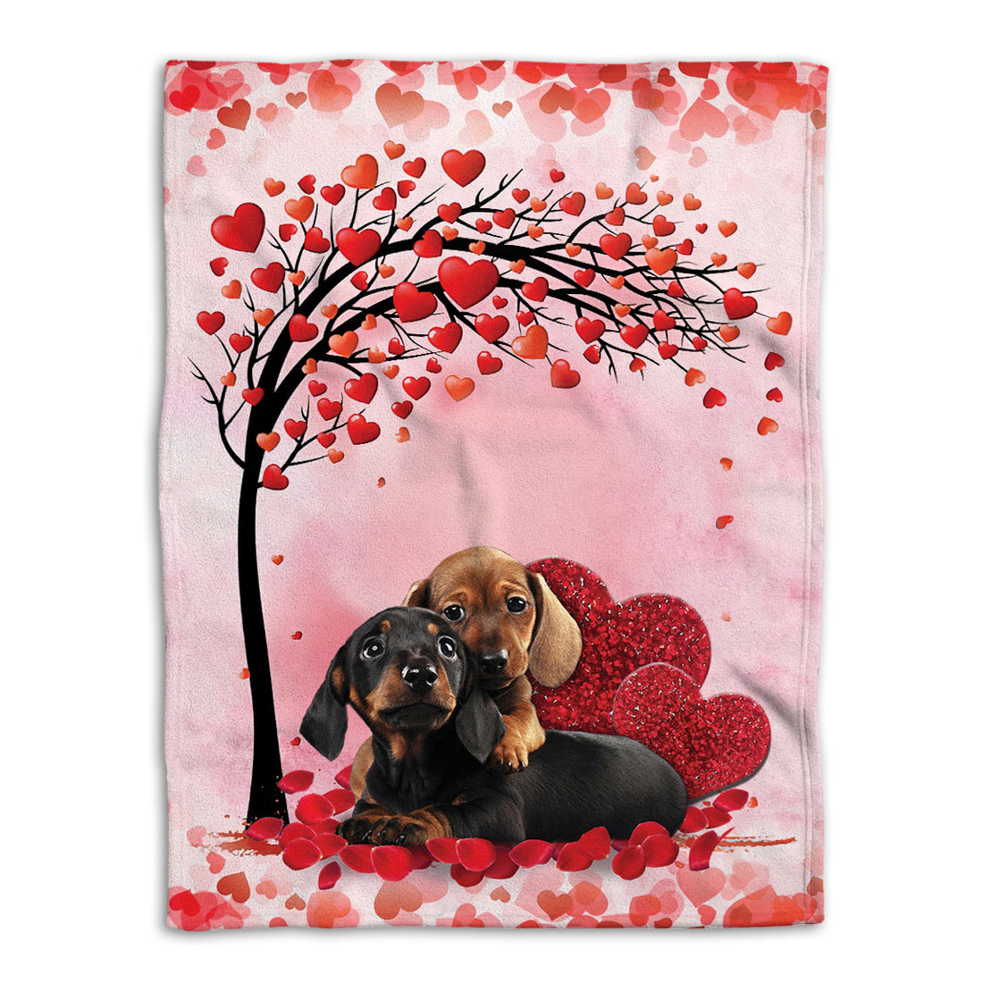 Ohaprints-Fleece-Sherpa-Blanket-Dachshund-Weiner-Doxie-Dog-Lover-Adorable-Pink-Soft-Throw-Blanket-764-Fleece Blanket