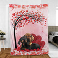 Ohaprints-Fleece-Sherpa-Blanket-Dachshund-Weiner-Doxie-Dog-Lover-Adorable-Pink-Soft-Throw-Blanket-764-Sherpa Blanket