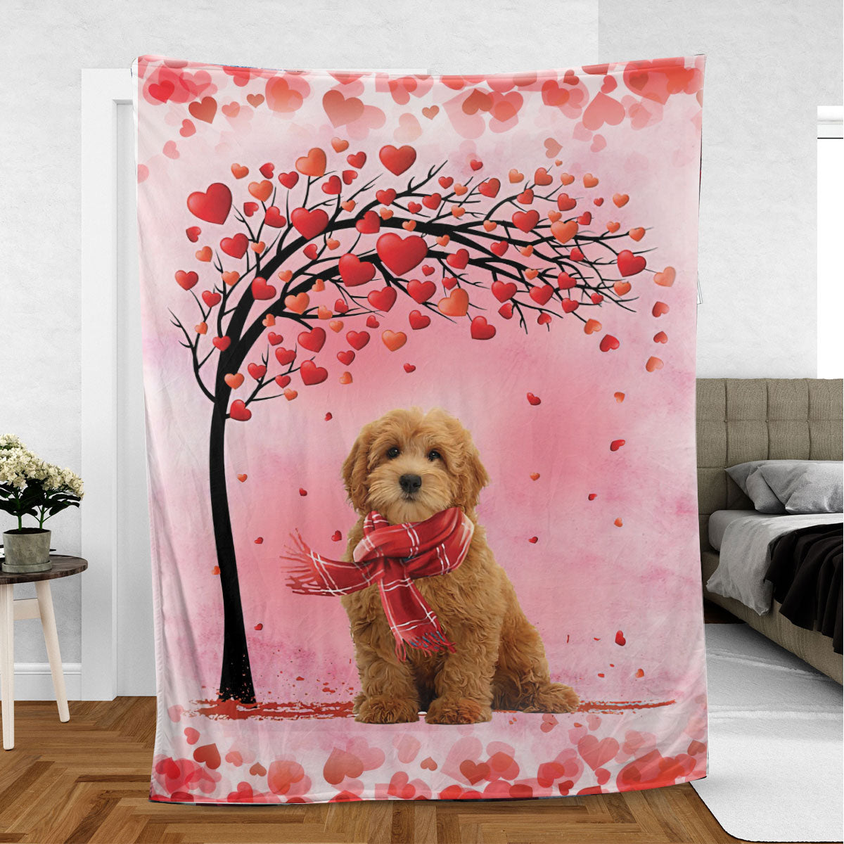 Ohaprints-Fleece-Sherpa-Blanket-Goldendoodle-Labradoodle-Golden-Doodle-Dog-Lover-Soft-Throw-Blanket-1163-Sherpa Blanket