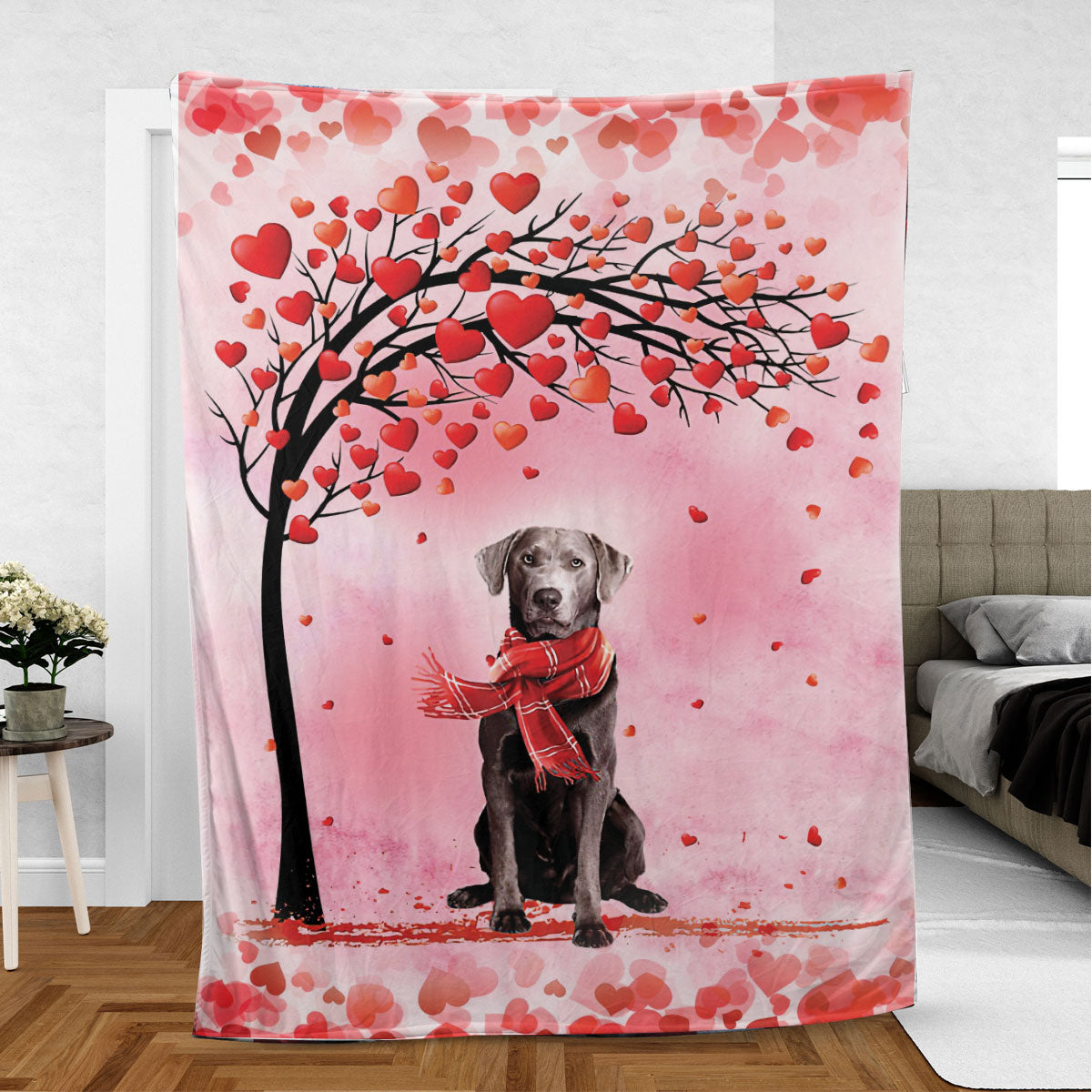 Ohaprints-Fleece-Sherpa-Blanket-Black-Labrador-Retriever-Lab-Dog-Lover-Heart-1-Soft-Throw-Blanket-592-Sherpa Blanket