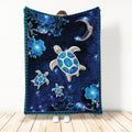 Ohaprints-Fleece-Sherpa-Blanket-Sea-Turtle-Flower-Moon-Galaxy-Soft-Throw-Blanket-1115-Sherpa Blanket