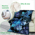 Ohaprints-Fleece-Sherpa-Blanket-Floral-Sea-Turtle-Flower-Soft-Throw-Blanket-496-Fleece Blanket