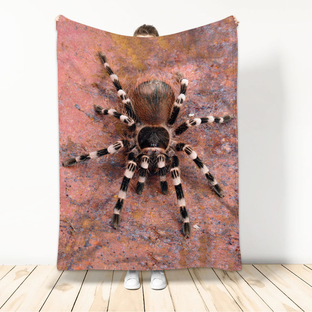 Ohaprints-Fleece-Sherpa-Blanket-Wild-Animal-Lover-Spider-Soft-Throw-Blanket-513-Sherpa Blanket