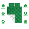 Ohaprints-Quilt-Bed-Set-Pillowcase-America-Hockey-Boy-Player-Gift-Fan-Eat-Sleep-Hockey-Lover-Patchwork-Green-Blanket-Bedspread-Bedding-1535-Queen (80'' x 90'')
