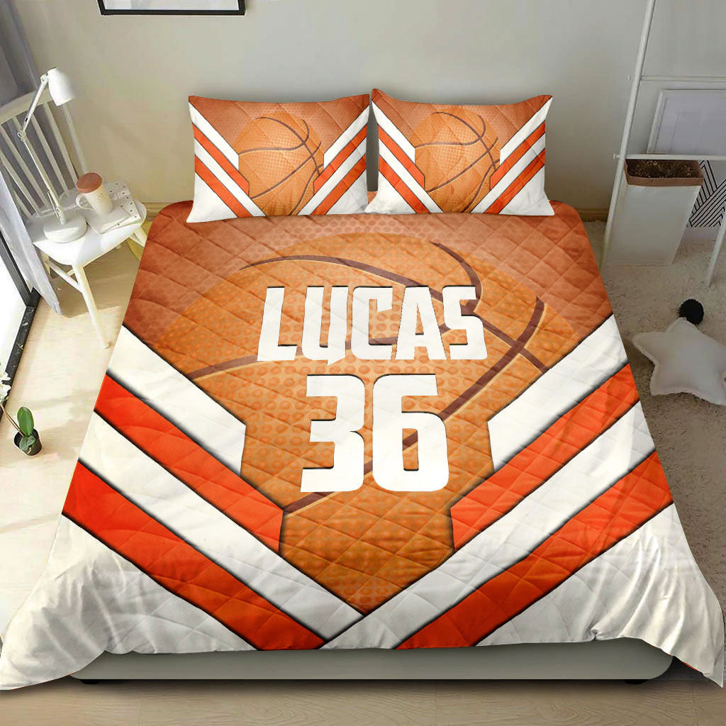 Ohaprints-Quilt-Bed-Set-Pillowcase-Basketball-Ball-Glowing-Player-Fan-Gift-Idea-Custom-Personalized-Name-Number-Blanket-Bedspread-Bedding-1626-King (90'' x 100'')