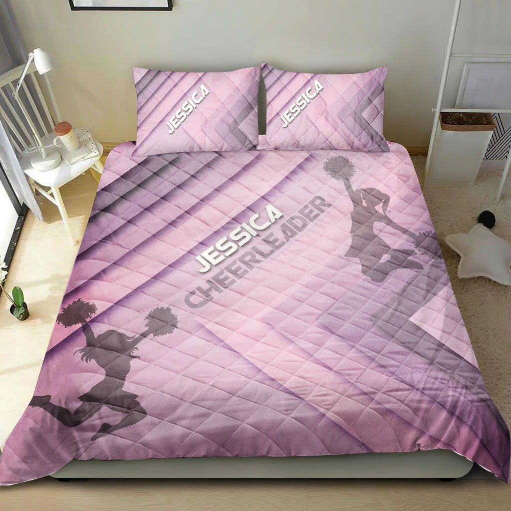 Ohaprints-Quilt-Bed-Set-Pillowcase-Cheerleading-Cheerleader-Pink-Girl-Gift-Idea-Custom-Personalized-Name-Blanket-Bedspread-Bedding-2763-King (90'' x 100'')