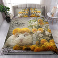 Ohaprints-Quilt-Bed-Set-Pillowcase-Hamster-Guinea-Pig-Vintage-Flower-Pet-Lover-Gift-Idea-Custom-Personalized-Name-Blanket-Bedspread-Bedding-445-King (90'' x 100'')