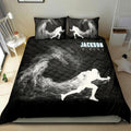 Ohaprints-Quilt-Bed-Set-Pillowcase-Football-Smoke-Running-Player-Fan-Gift-Idea-Black-Custom-Personalized-Name-Blanket-Bedspread-Bedding-1583-King (90'' x 100'')