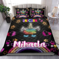 Ohaprints-Quilt-Bed-Set-Pillowcase-Unicorn-Rainbow-Star-Heart-Neon-Unique-Gift-Idea-Custom-Personalized-Name-Blanket-Bedspread-Bedding-1034-King (90'' x 100'')