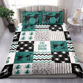 Ohaprints-Quilt-Bed-Set-Pillowcase-Eat-Sleep-Drums-Patchwork-Music-Theme-Drummer-Black-Green-Blanket-Bedspread-Bedding-2713-King (90'' x 100'')