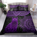 Ohaprints-Quilt-Bed-Set-Pillowcase-Purple-Cat-Mandala-Animal-Pet-Lover-Gif-Idea-For-All-Season-Blanket-Bedspread-Bedding-2201-King (90'' x 100'')