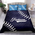 Ohaprints-Quilt-Bed-Set-Pillowcase-Baseball-Ball-Pattern-Blue-Player-Fan-Gift-Custom-Personalized-Name-Number-Blanket-Bedspread-Bedding-1597-King (90'' x 100'')