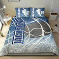 Ohaprints-Quilt-Bed-Set-Pillowcase-Ice-Hockey-Puck-Player-Fan-Gift-Blue-White-Custom-Personalized-Name-Number-Blanket-Bedspread-Bedding-1652-King (90'' x 100'')