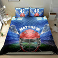 Ohaprints-Quilt-Bed-Set-Pillowcase-Lacrosse-Helmet-Stadium-Player-Fan-Gift-Blue-Custom-Personalized-Name-Number-Blanket-Bedspread-Bedding-2161-King (90'' x 100'')