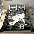 Ohaprints-Quilt-Bed-Set-Pillowcase-Football-Lineman-Player-Fan-Gift--Black-Camo-Custom-Personalized-Name-Number-Blanket-Bedspread-Bedding-2191-King (90'' x 100'')