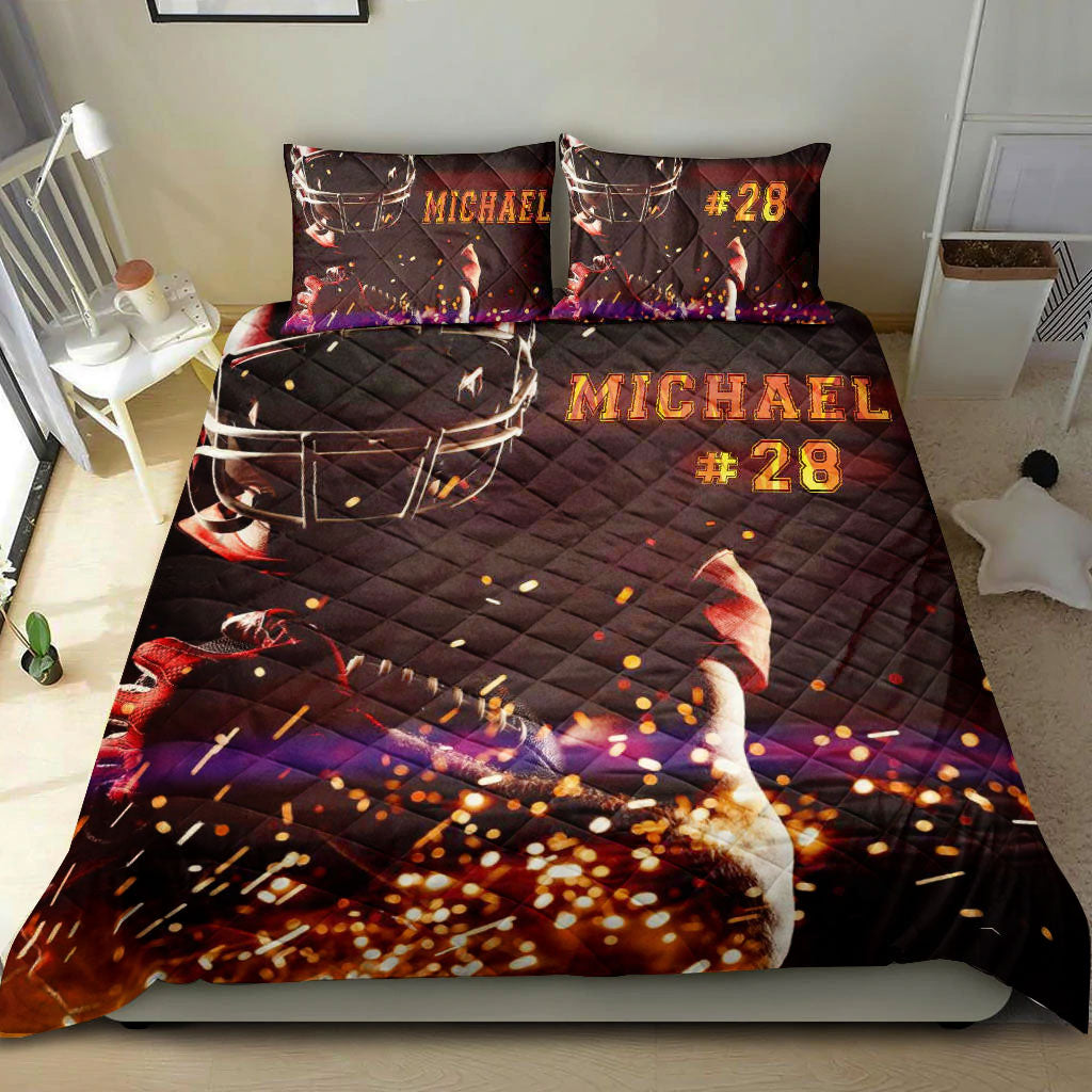 Ohaprints-Quilt-Bed-Set-Pillowcase-Football-Player-Fan-Gift-Idea-Winner-Champion-Custom-Personalized-Name-Number-Blanket-Bedspread-Bedding-2246-King (90'' x 100'')