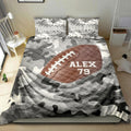 Ohaprints-Quilt-Bed-Set-Pillowcase-Football-Ball-Bag-Grey-Camo-Player-Fan-Gift-Custom-Personalized-Name-Number-Blanket-Bedspread-Bedding-2781-King (90'' x 100'')