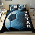 Ohaprints-Quilt-Bed-Set-Pillowcase-Soccer-Ball-Dream-Player-Fan-Gift-Idea-Blue-Custom-Personalized-Name-Number-Blanket-Bedspread-Bedding-2232-King (90'' x 100'')