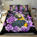 Ohaprints-Quilt-Bed-Set-Pillowcase-Parrot-Sun-Conure-Bird-Lover-Purple-Rose-3D-Gift-Idea-Custom-Personalized-Name-Blanket-Bedspread-Bedding-2797-King (90'' x 100'')