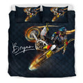 Ohaprints-Quilt-Bed-Set-Pillowcase-Motorcross-Motorbike-Racing-Racer-Unique-Gift-Black-Custom-Personalized-Name-Blanket-Bedspread-Bedding-1621-King (90'' x 100'')