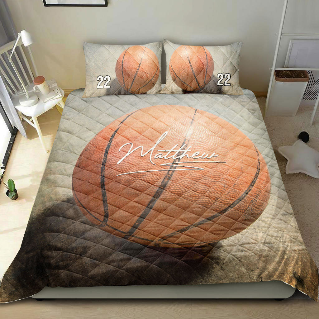 Ohaprints-Quilt-Bed-Set-Pillowcase-Basketball-Big-Ball-3D-Printed-Player-Fan-Gift-Custom-Personalized-Name-Number-Blanket-Bedspread-Bedding-2723-King (90'' x 100'')