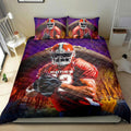 Ohaprints-Quilt-Bed-Set-Pillowcase-America-Football-Player-3D-Print-Fan-Gift-Custom-Personalized-Name-Number-Blanket-Bedspread-Bedding-2726-King (90'' x 100'')