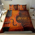 Ohaprints-Quilt-Bed-Set-Pillowcase-Cello-Cellist-Vintage-Music-Theme-Brown-Gift-Idea-Custom-Personalized-Name-Blanket-Bedspread-Bedding-2200-King (90'' x 100'')