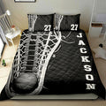 Ohaprints-Quilt-Bed-Set-Pillowcase-Lacrosse-Stick-&-Ball-Player-Fan-Gift--Black-Custom-Personalized-Name-Number-Blanket-Bedspread-Bedding-1603-King (90'' x 100'')