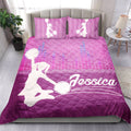 Ohaprints-Quilt-Bed-Set-Pillowcase-Cheerleading-Cheerleader-Girl-Princess-Pink-Custom-Personalized-Name-Number-Blanket-Bedspread-Bedding-419-King (90'' x 100'')