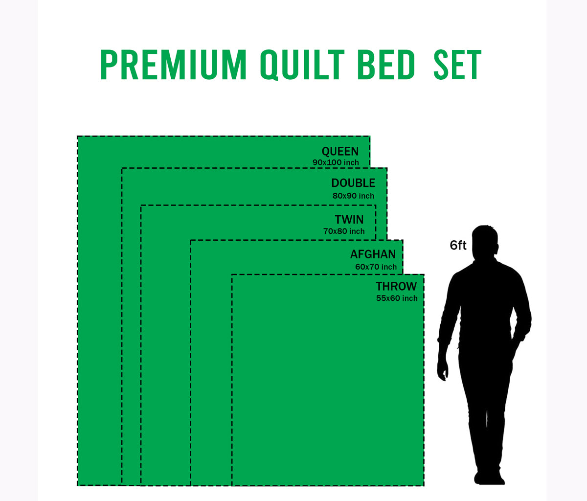 Ohaprints-Quilt-Bed-Set-Pillowcase-America-Soccer-Boy-Player-Gift-Fan-Eat-Sleep-Soccer-Lover-Patchwork-Green-Blanket-Bedspread-Bedding-2120-King (90'' x 100'')