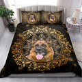 Ohaprints-Quilt-Bed-Set-Pillowcase-German-Shepherd-Animal-Pet-Dog-Lover-Mandala-Black-Golden-Unique-Gift-Idea-Blanket-Bedspread-Bedding-2194-King (90'' x 100'')