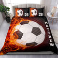 Ohaprints-Quilt-Bed-Set-Pillowcase-Soccer-Fire-Ball-Player-Fan-Unique-Gift-Custom-Personalized-Name-Number-Blanket-Bedspread-Bedding-2217-King (90'' x 100'')