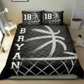 Ohaprints-Quilt-Bed-Set-Pillowcase-Basketball-Player-Fan-Gift-Idea-Black-Simple-Custom-Personalized-Name-Number-Blanket-Bedspread-Bedding-2738-King (90'' x 100'')