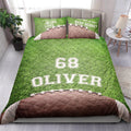 Ohaprints-Quilt-Bed-Set-Pillowcase-Football-Ball-Green-Field-Player-Fan-Gift-Idea-Custom-Personalized-Name-Number-Blanket-Bedspread-Bedding-2834-King (90'' x 100'')