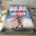 Ohaprints-Quilt-Bed-Set-Pillowcase-Soccer-Player-Posing-Blue-White-Fan-Gift-Idea-Custom-Personalized-Name-Number-Blanket-Bedspread-Bedding-2740-King (90'' x 100'')