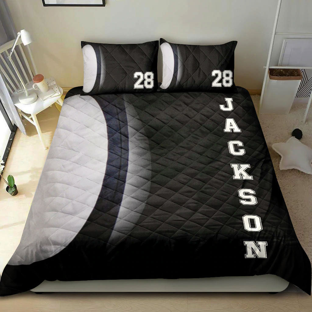 Ohaprints-Quilt-Bed-Set-Pillowcase-Rugby-Ball-Player-Fan-Gift-Idea-Black-White-Custom-Personalized-Name-Number-Blanket-Bedspread-Bedding-1650-King (90'' x 100'')