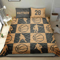 Ohaprints-Quilt-Bed-Set-Pillowcase-Basketball-Player-Ball-Vintage-Brown-Fan-Gift-Custom-Personalized-Name-Number-Blanket-Bedspread-Bedding-2733-King (90'' x 100'')