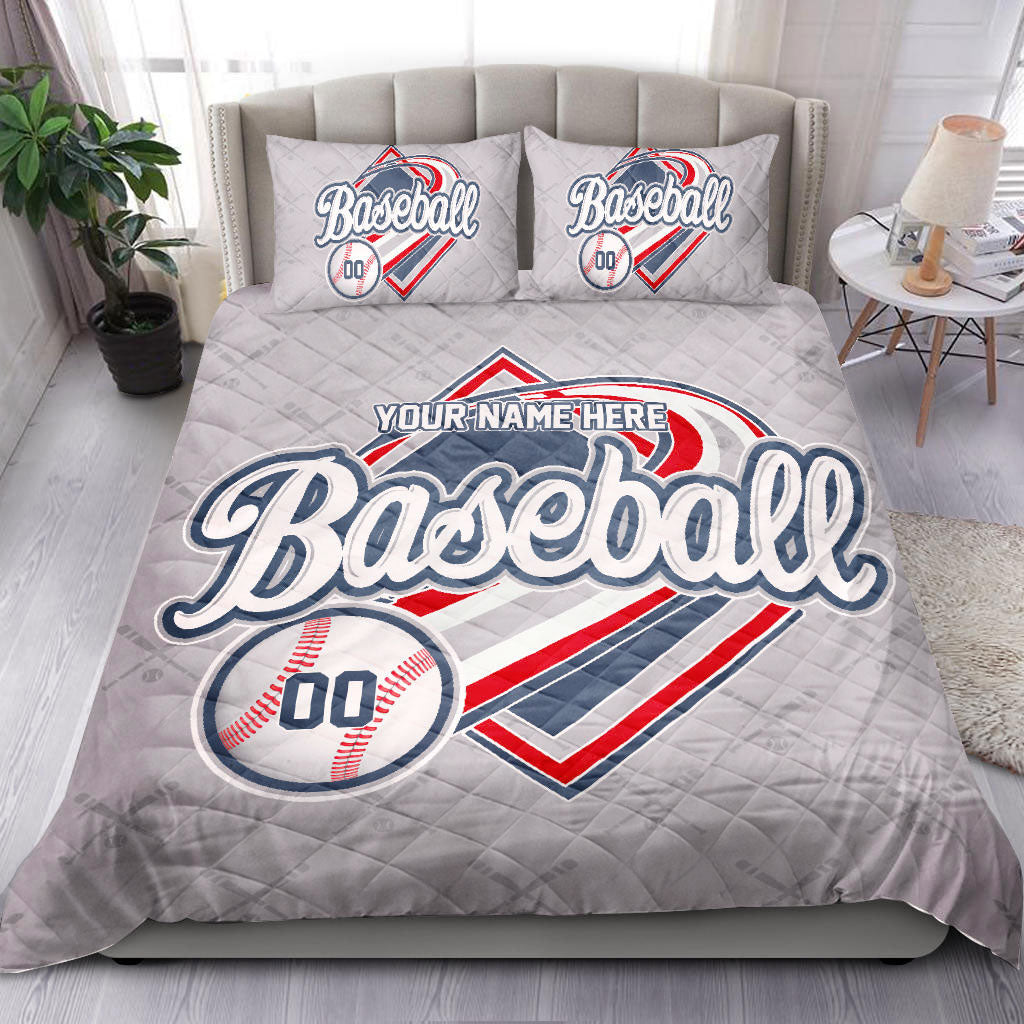 Ohaprints-Quilt-Bed-Set-Pillowcase-Baseball-Ball-Grey-Player-Gift-Fan-Baseball-Lover-Custom-Personalized-Name-Blanket-Bedspread-Bedding-953-Double (70'' x 80'')